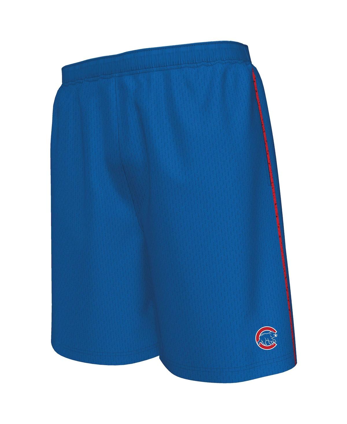 Shop Majestic Men's  Royal Chicago Cubs Big And Tall Mesh Shorts