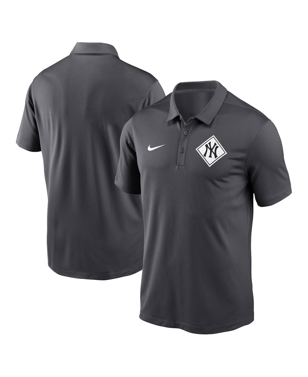 Men's Nike Anthracite New York Yankees Diamond Icon Franchise Performance Polo Shirt