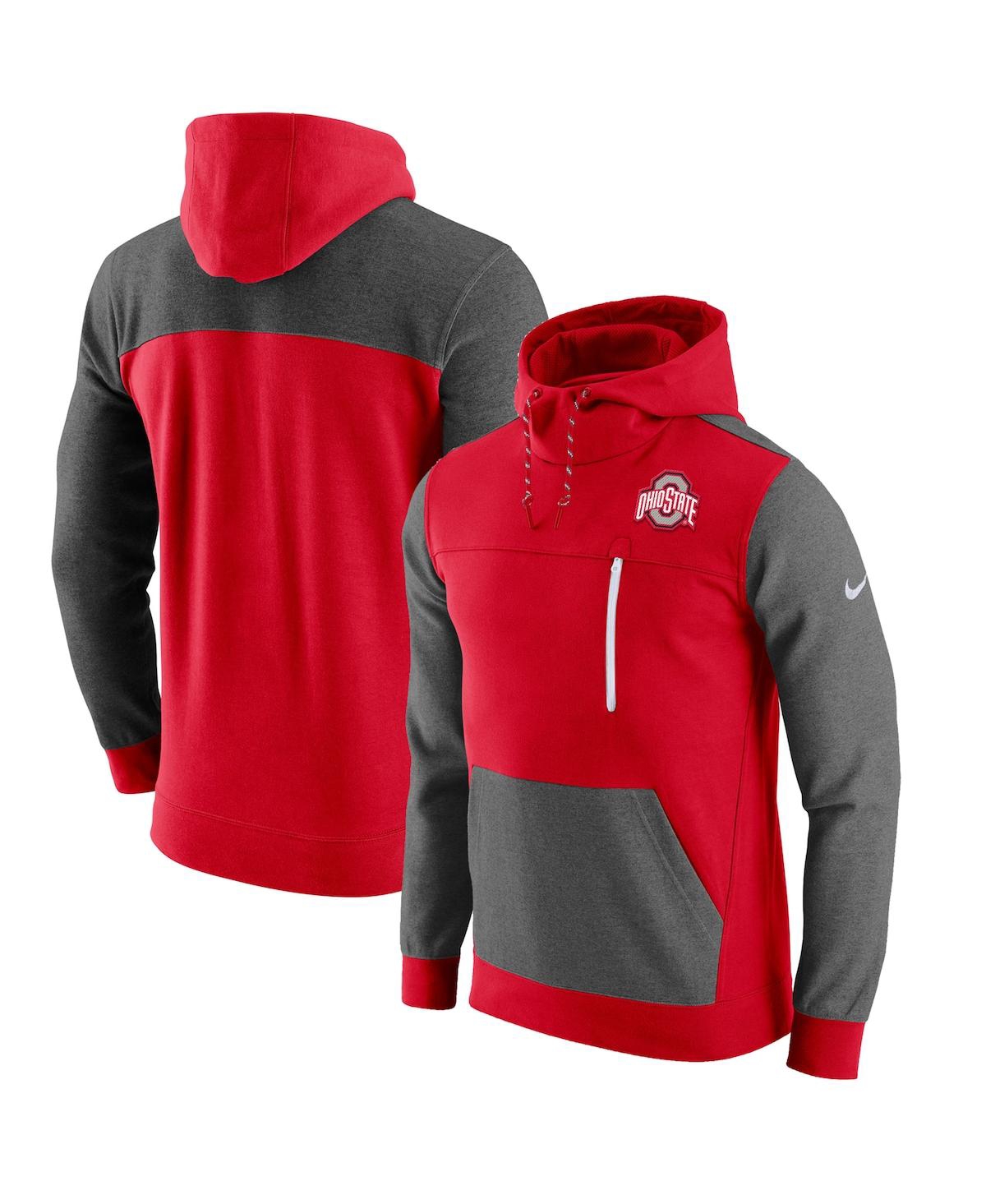 Shop Nike Men's  Scarlet Ohio State Buckeyes Av-15 2.0 Pullover Hoodie