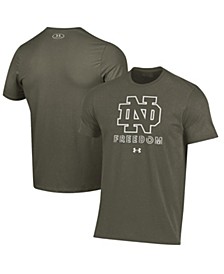 Men's Olive Notre Dame Fighting Irish Freedom Performance T-shirt