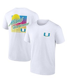 Men's Branded White Miami Hurricanes High Hurdles T-shirt