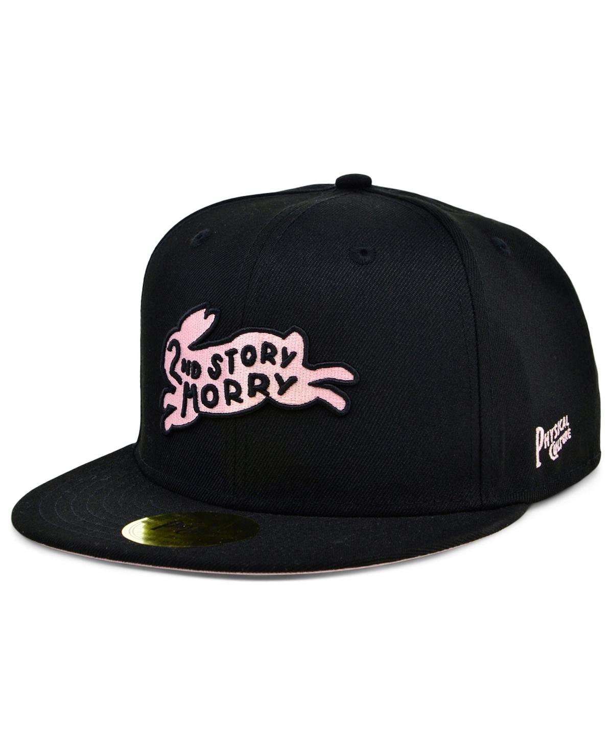 Men's Physical Culture Black Second Story Morrys Black Fives Fitted Hat - Black