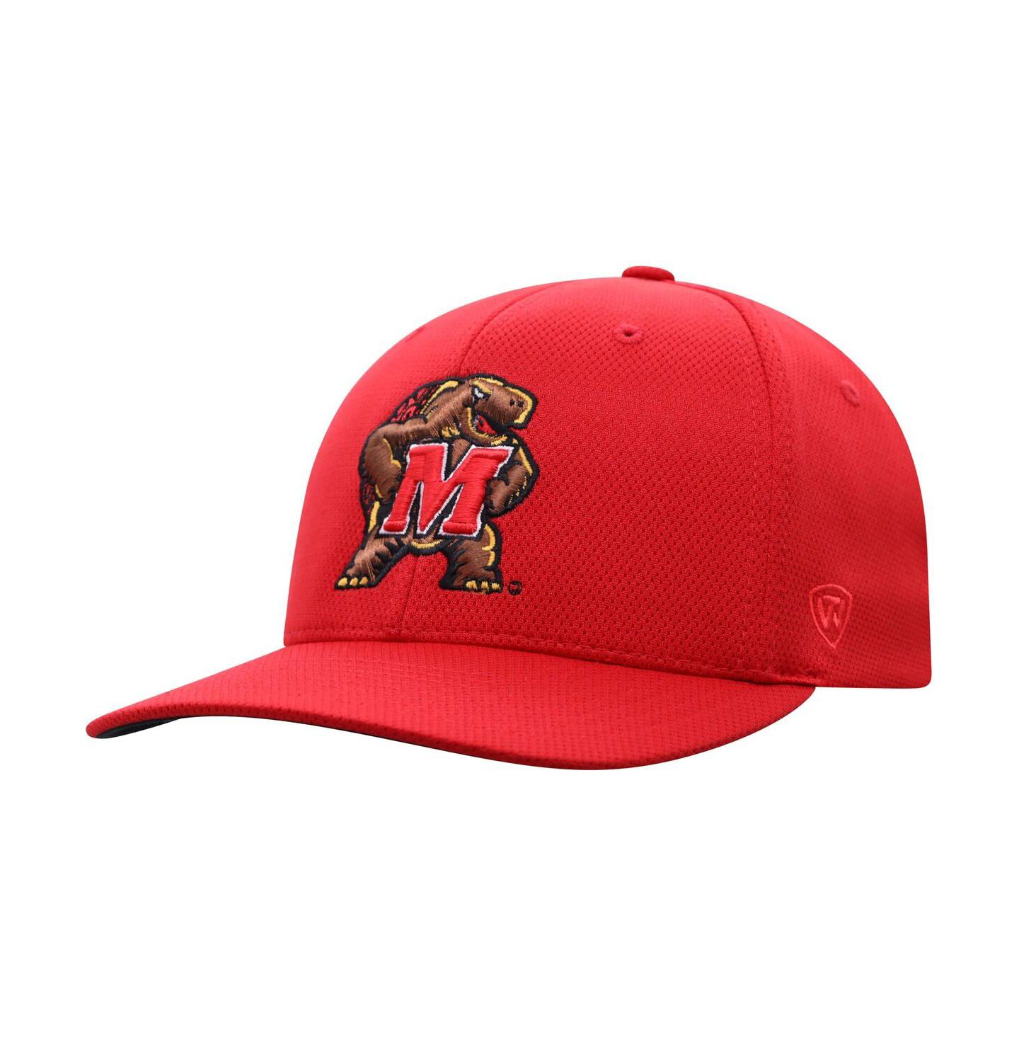 Мужская кепка Top of the World Red Maryland Terrapins Reflex Logo Flex Hat — фото 2