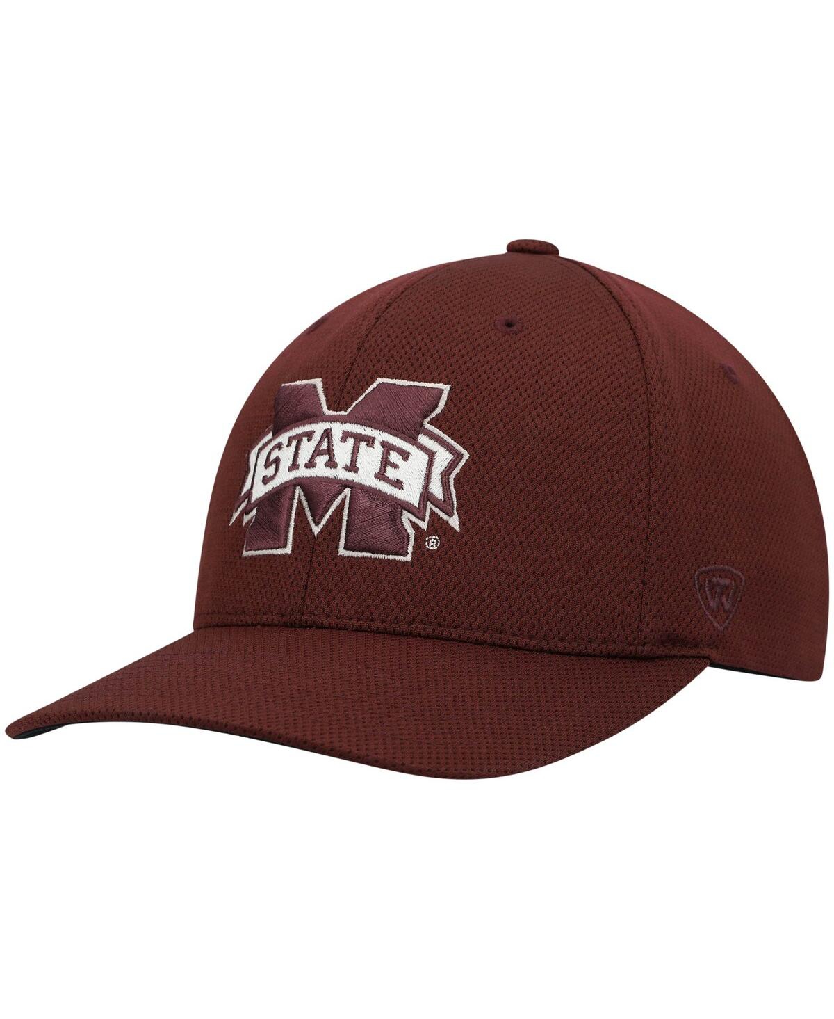 Shop Top Of The World Men's  Maroon Mississippi State Bulldogs Reflex Logo Flex Hat