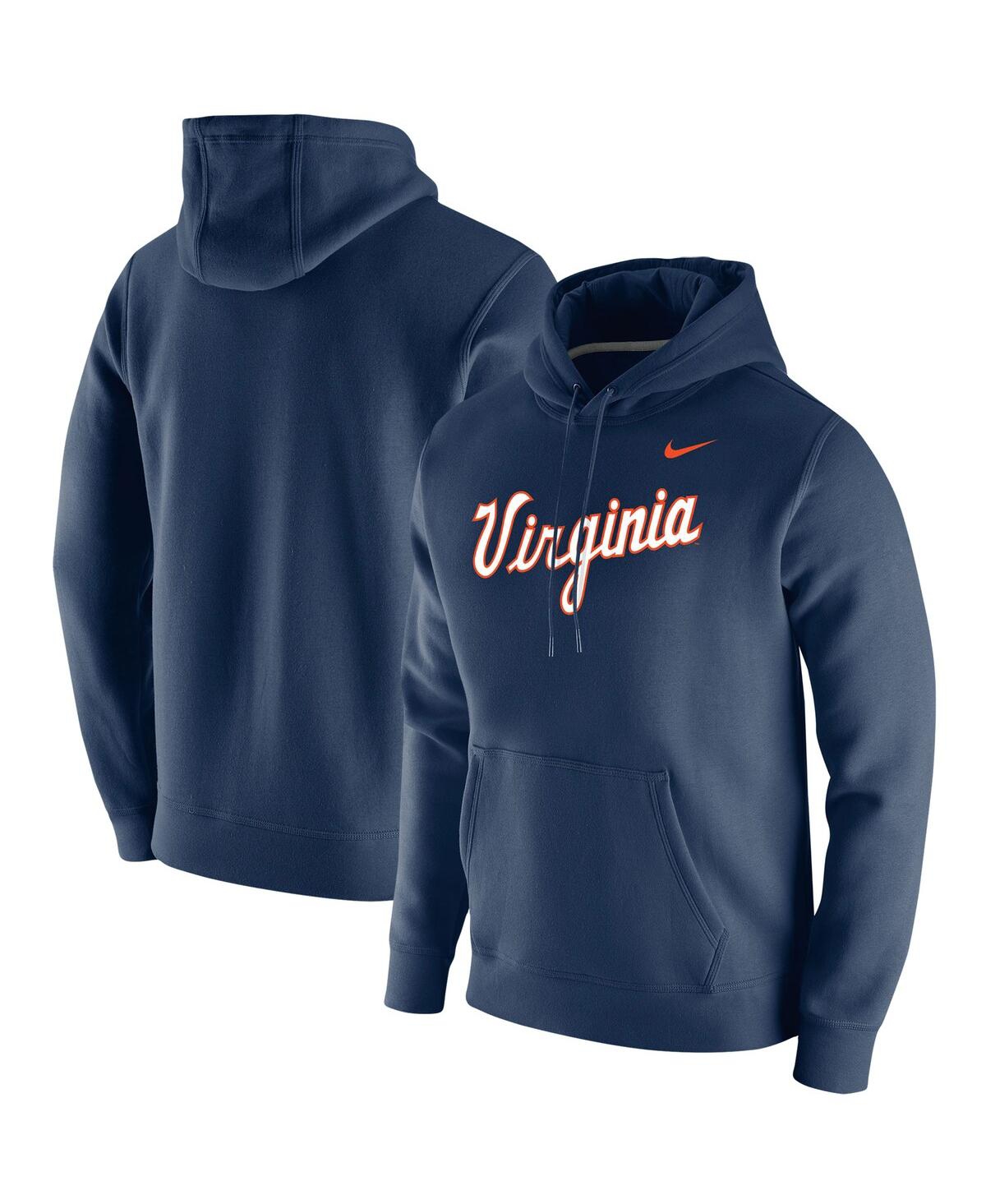 Men's NikeVirginia Cavaliers Vintage-Like School Logo Pullover Hoodie - Navy