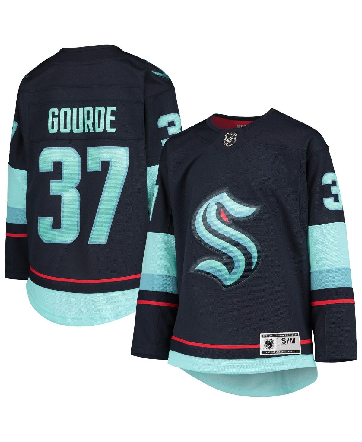 Big Boys Yanni GourdeSeattle Kraken Home Premier Player Jersey - Deep Sea Blue