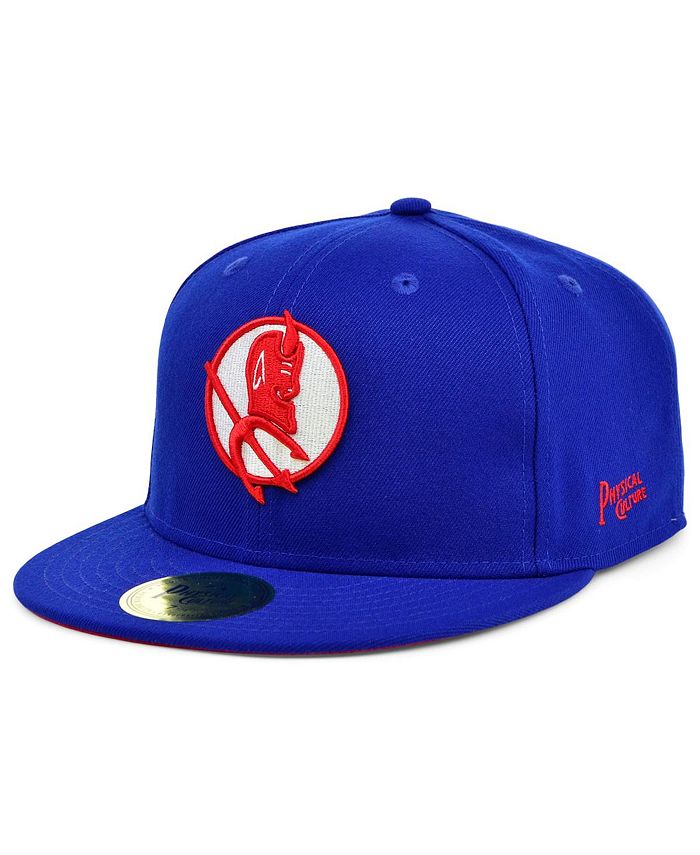 Physical Culture Men's Royal Los Angeles Red Devils Black Fives Fitted ...