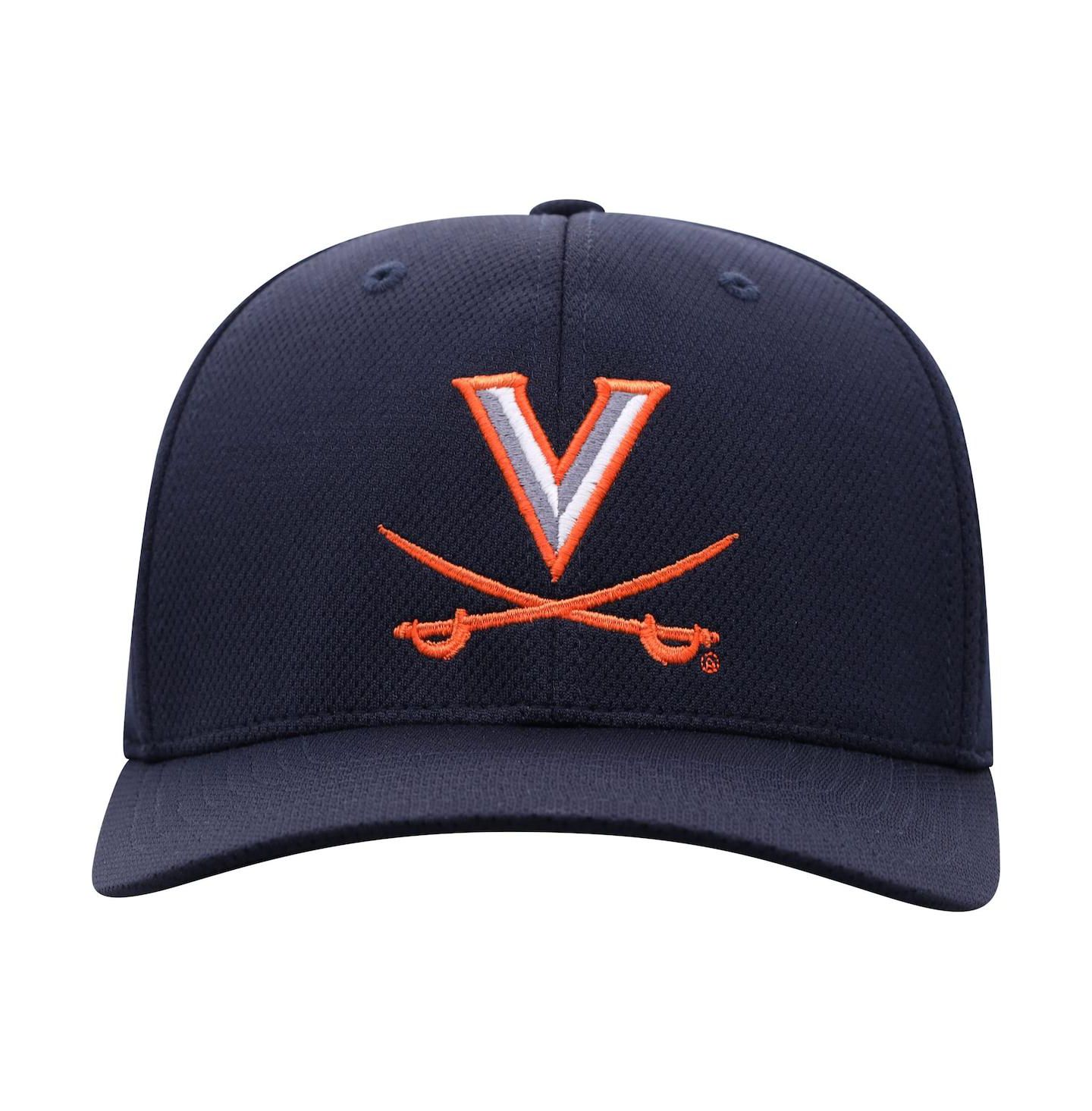 Мужская кепка Top of the World Navy Virginia Cavaliers Reflex Logo Flex Hat — фото 3