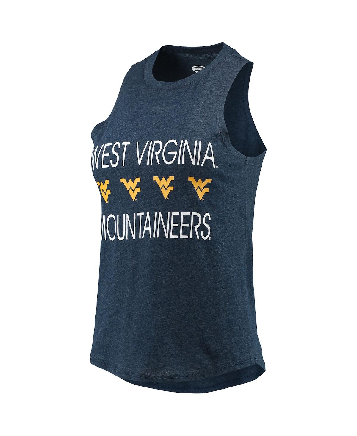 Shop Concepts Sport Women's  Gold, Navy West Virginia Mountaineers Tank Top And Pants Sleep Set In Gold,navy