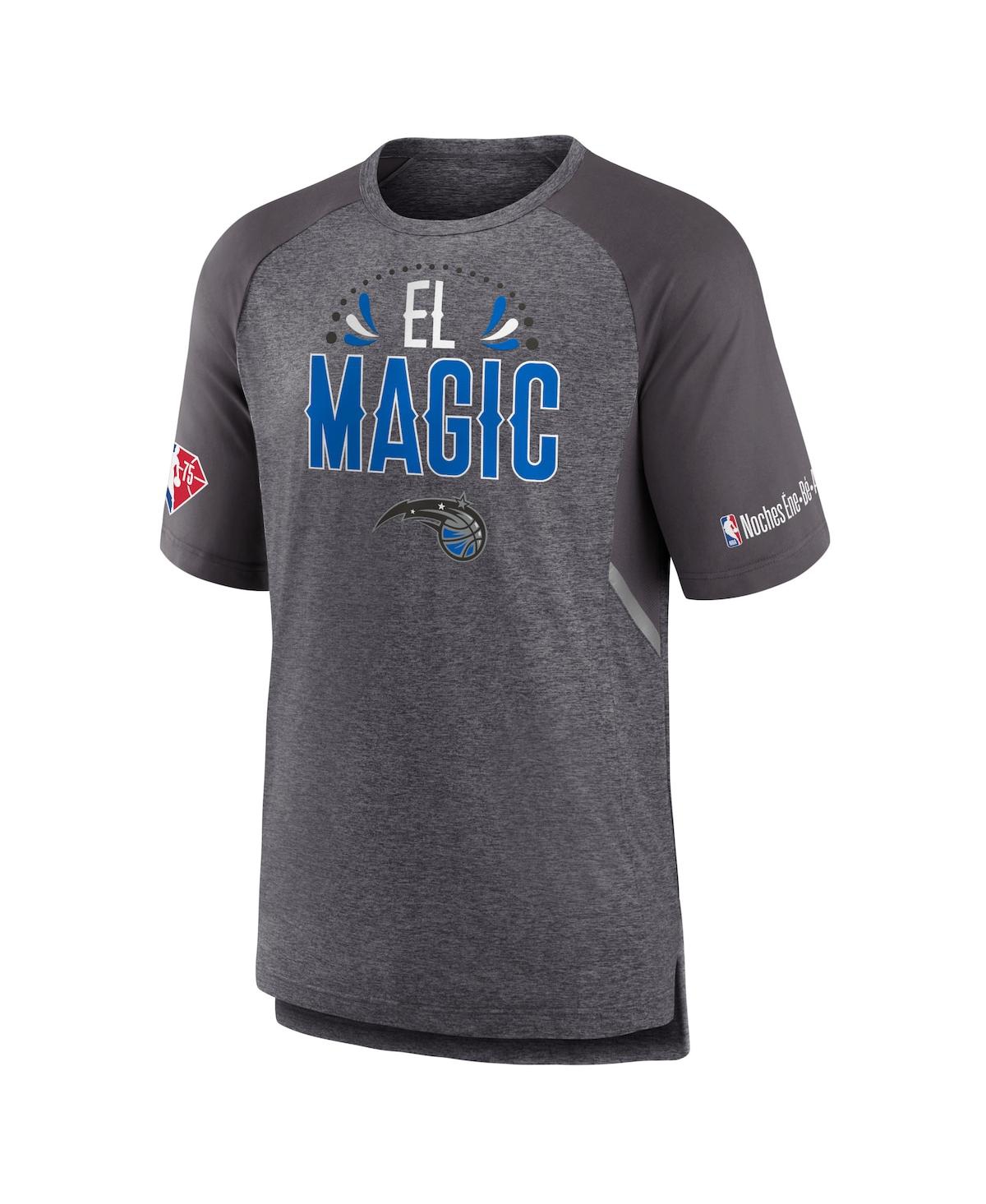 Men's FanaticsOrlando Magic 2022 Noches Ene-Be-a Core Shooting Raglan T-shirt - Heathered Gray