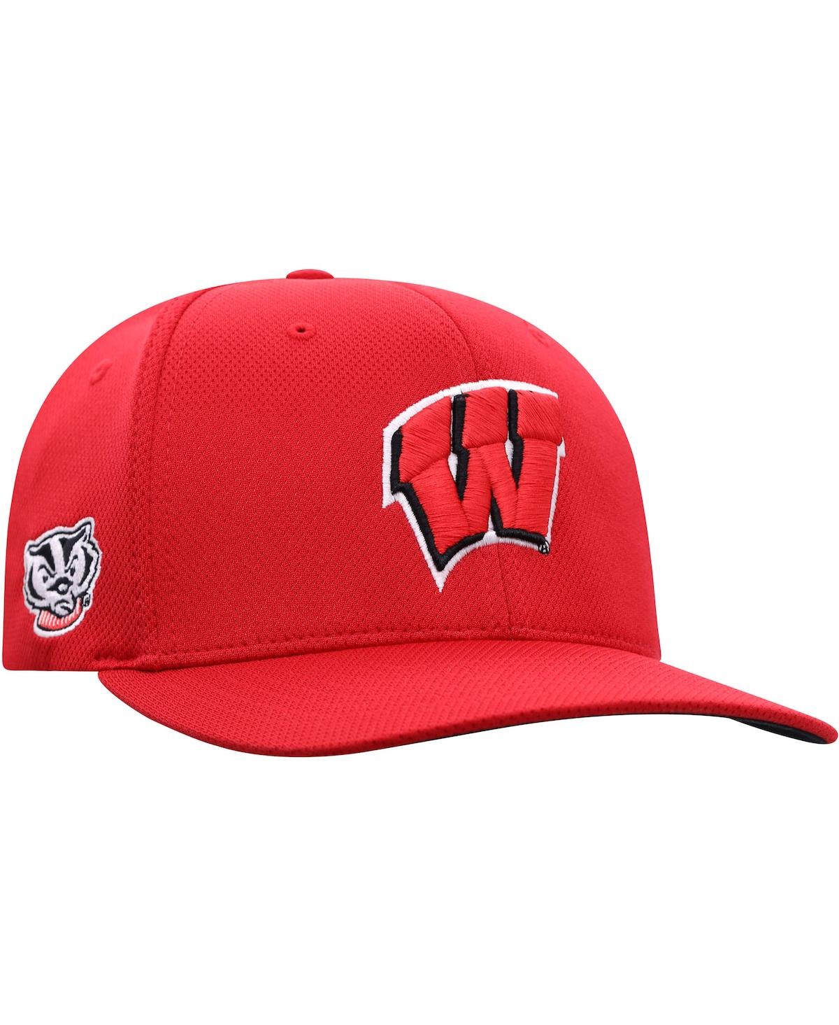 Men's Top of The WorldWisconsin Badgers Reflex Logo Flex Hat - Red