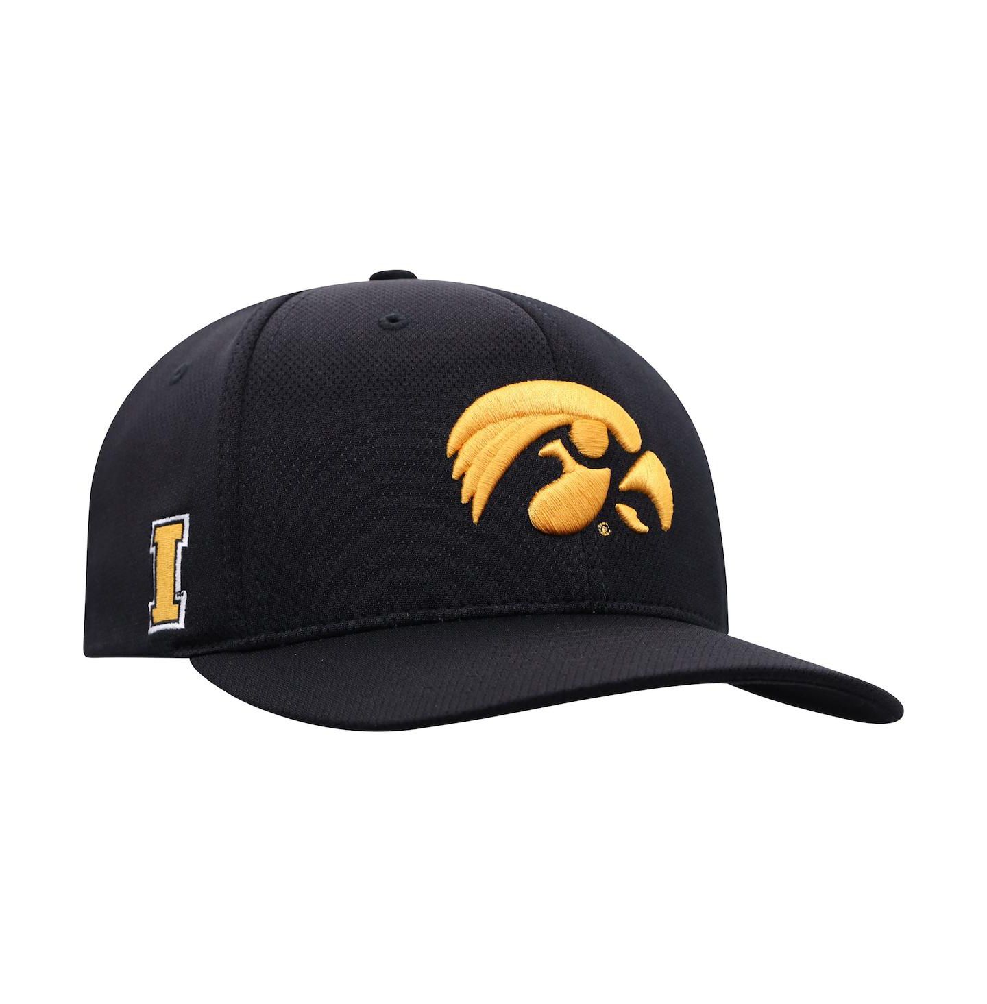 Мужская кепка Top of the World Black Iowa Hawkeyes Reflex Logo Flex Hat — фото 4