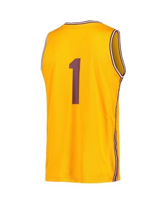 Men's #1 Gold Arizona State Sun Devils Reverse Retro Jersey