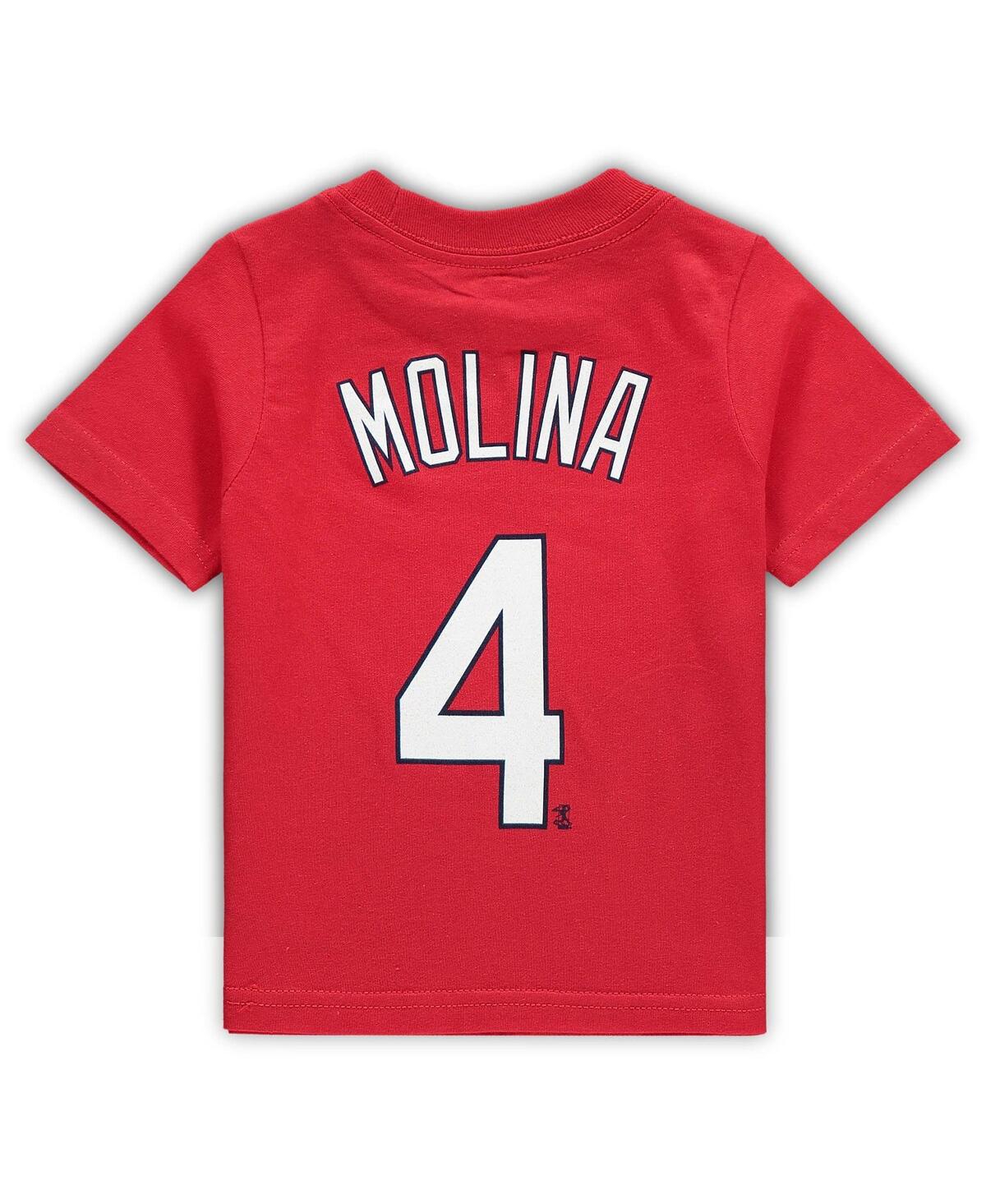 Shop Nike Infant Boys And Girls  Yadier Molina Red St. Louis Cardinals Player Name And Number T-shirt