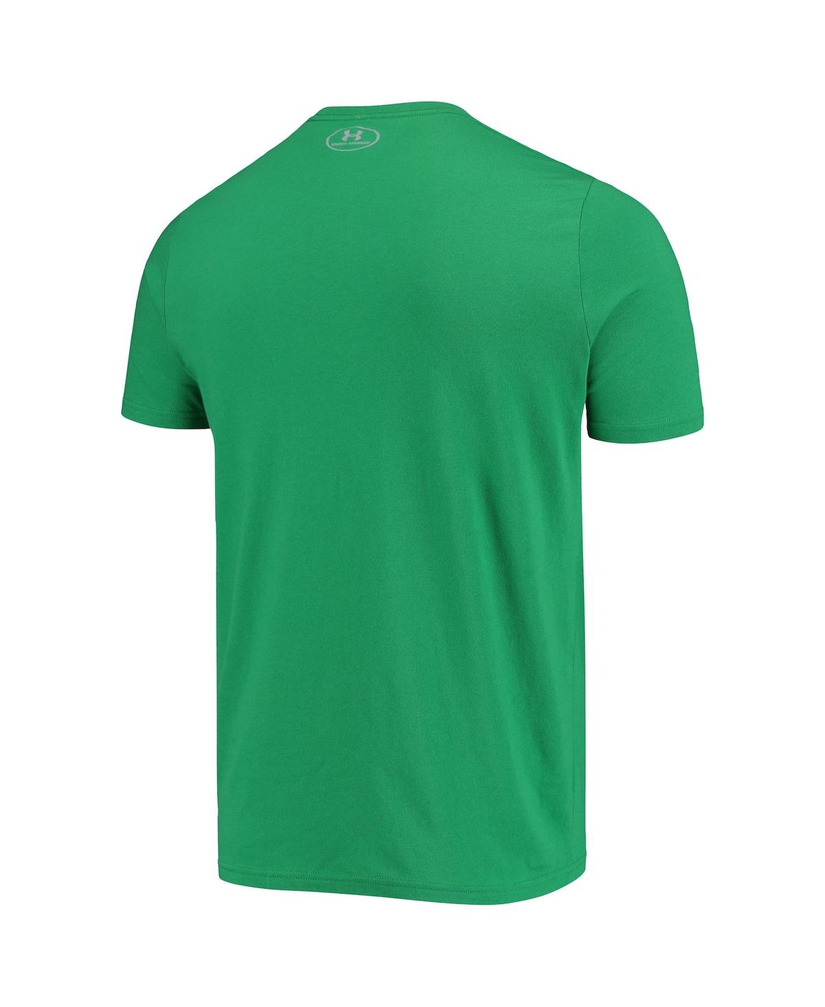 Men's Under ArmourNotre Dame Fighting Irish Mascot Logo Performance Cotton T-shirt - Kelly Green