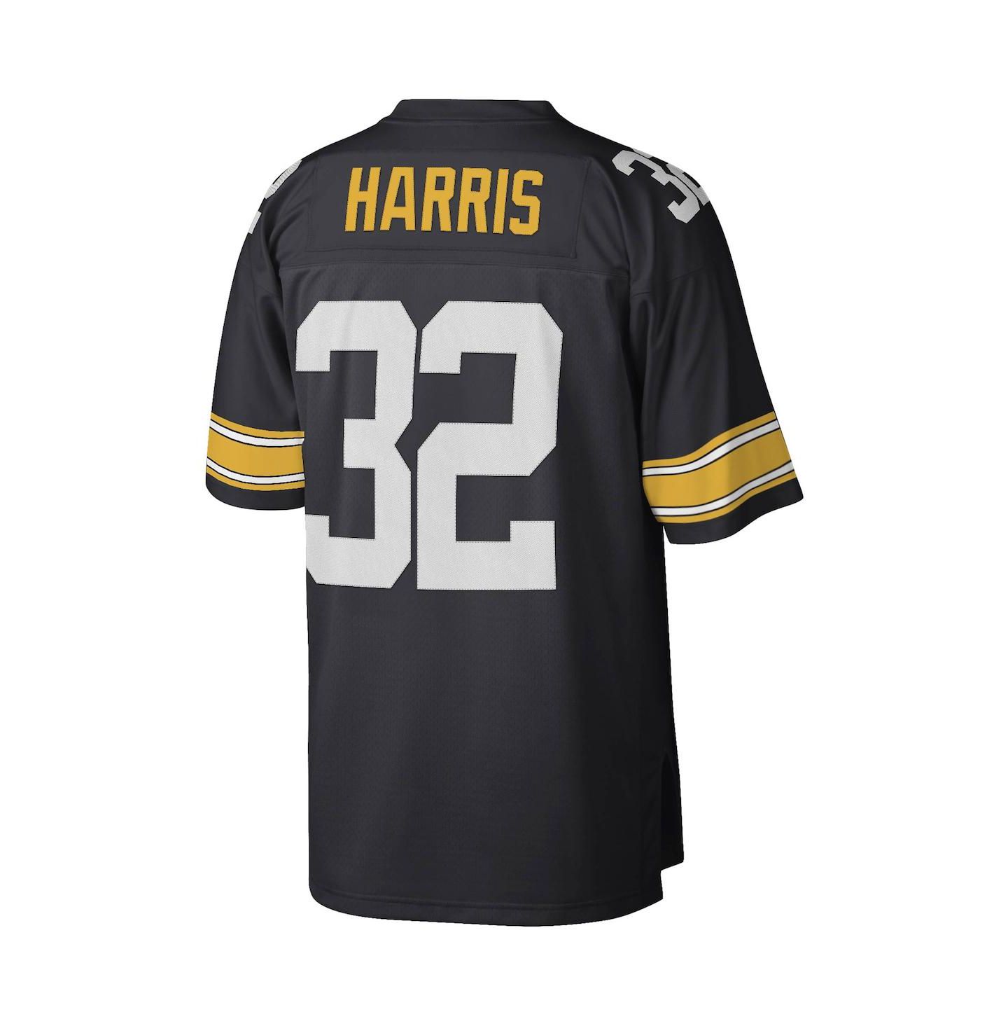 Мужской топ Mitchell & Ness Franco Harris Black Pittsburgh Steelers Legacy Replica Jersey — фото 4