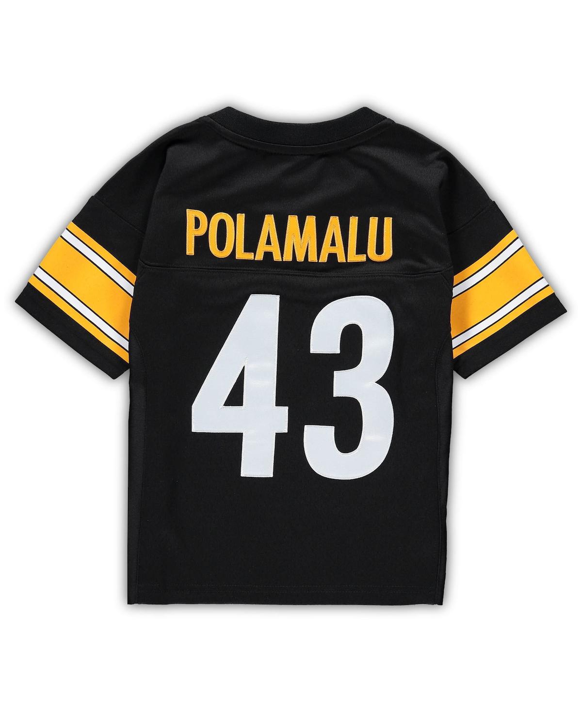 Infant Boys and Girls Mitchell & Ness Troy PolamaluPittsburgh Steelers 2005 Retired Legacy Jersey - Black
