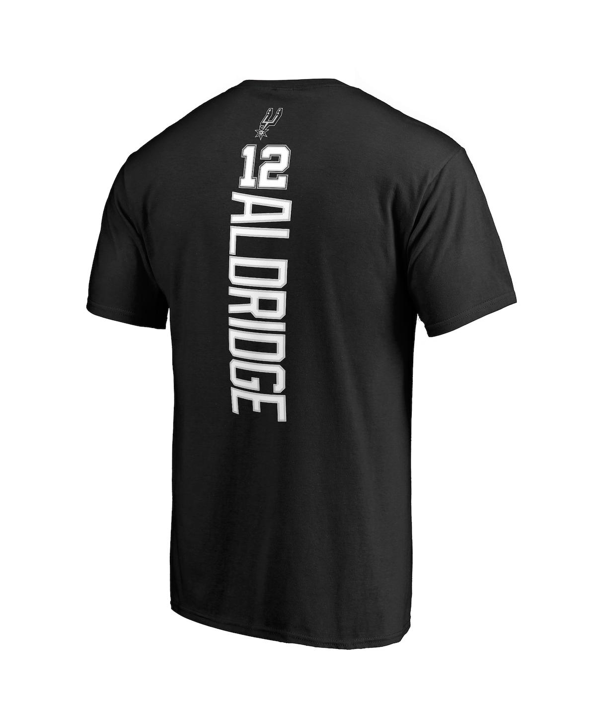 Shop Fanatics Men's Lamarcus Aldridge Black San Antonio Spurs Backer Name And Number T-shirt