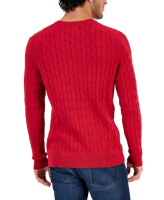 Men's Cable-Knit Cotton Sweater