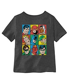 Toddler Boys DC Boxed Characters Short Sleeves Graphic T-shirt