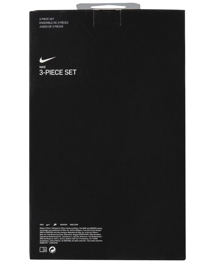 Nike Baby Girls Swooshfetti Gift Box Bodysuit, Bib and Headband, 3