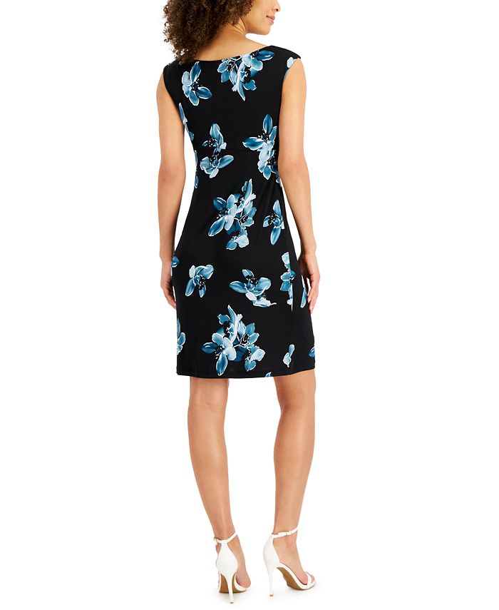 Connected Petite Floral Side-Tab Sheath Dress - Macy's