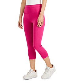 Women's Compression High-Rise Side-Pocket Cropped Leggings, Regular & Petite, Created for Macy's