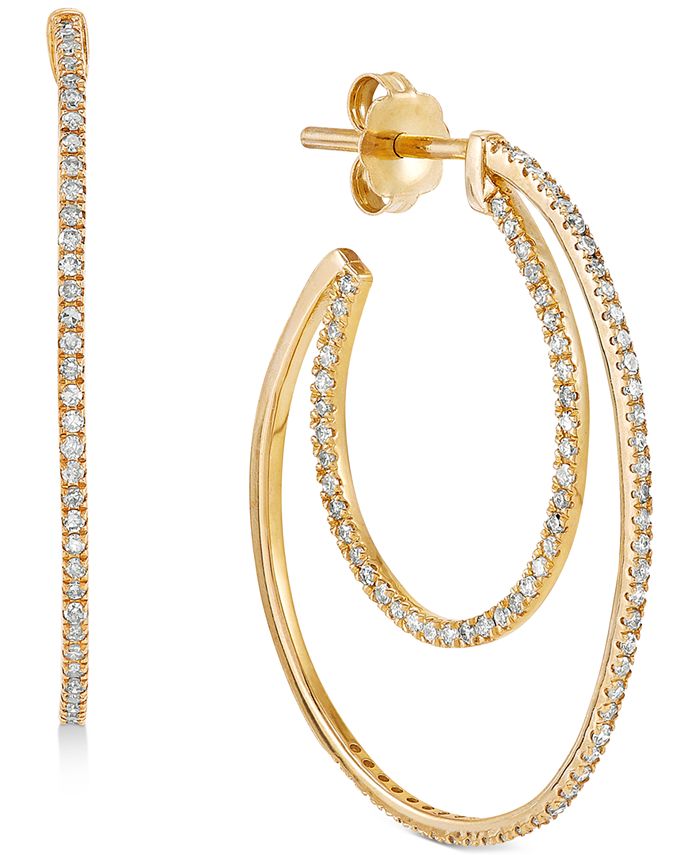 Macy's half carat diamond earrings store