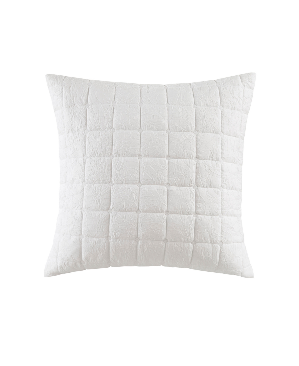 Natori N  Cocoon Quilt Top European Sham, 26" X 26" Bedding In White