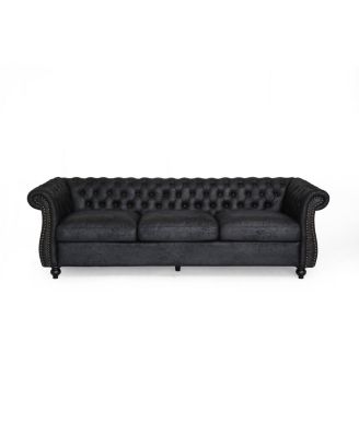 Noble house somerville chesterfield tufted sofa discount