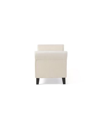 Keiko Contemporary Rolled Arm Storage Ottoman Bench