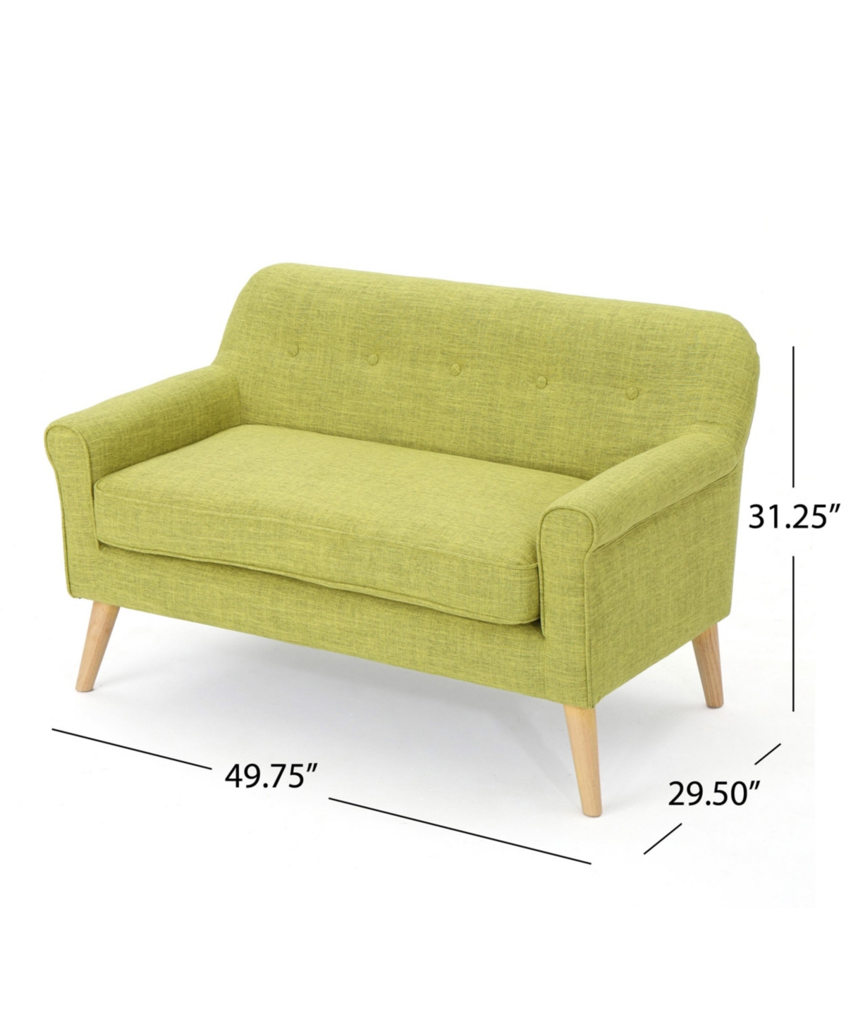 Mariah Mid Century Modern Loveseat