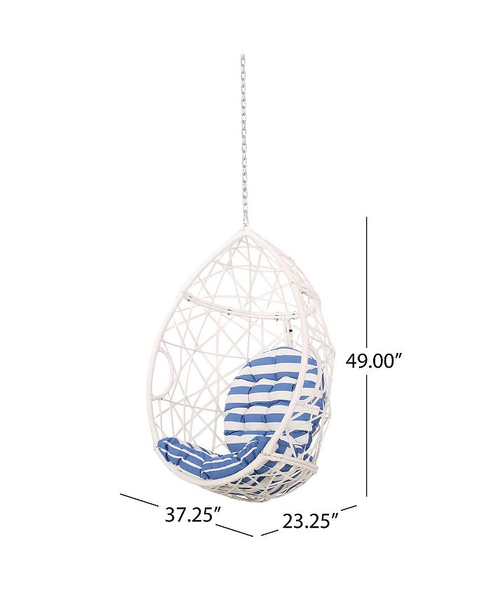 Noble House Los Alamitos Outdoor and Indoor Wicker Hanging Chair Macy's