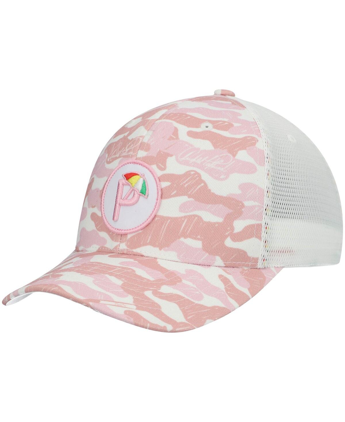 Men's Puma Pink Arnold Palmer Invitational Camo P Snapback Hat - Pink