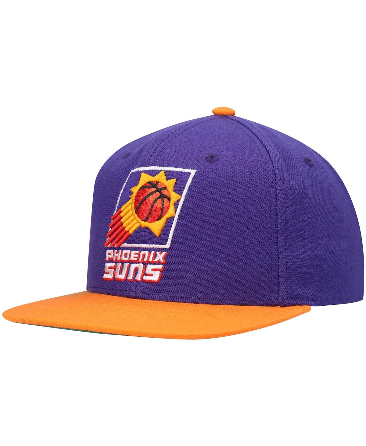 Shop Mitchell & Ness Men's  Purple, Orange Phoenix Suns Hardwood Classics Team Two-tone 2.0 Snapback Hat In Purple,orange