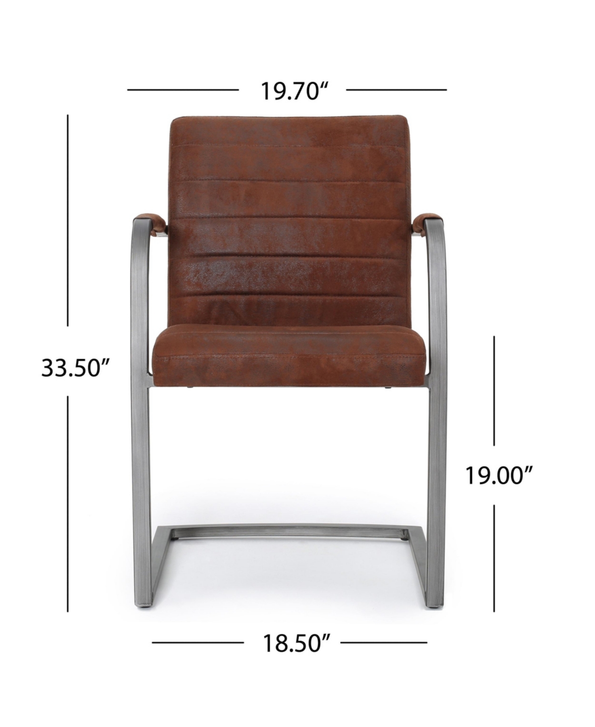 Noble House Alta Modern Arm Chair Set, 2 Piece In Brown