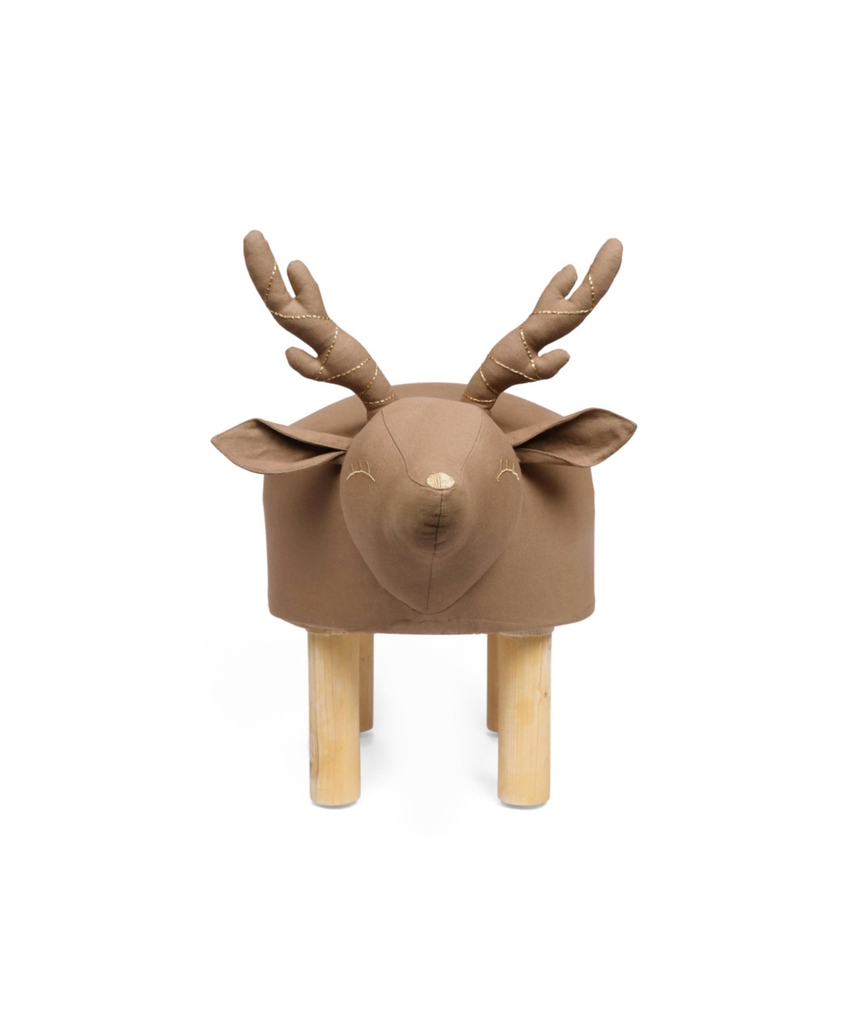 Noble House Elberta Contemporary Kids Deer Ottoman In Brown