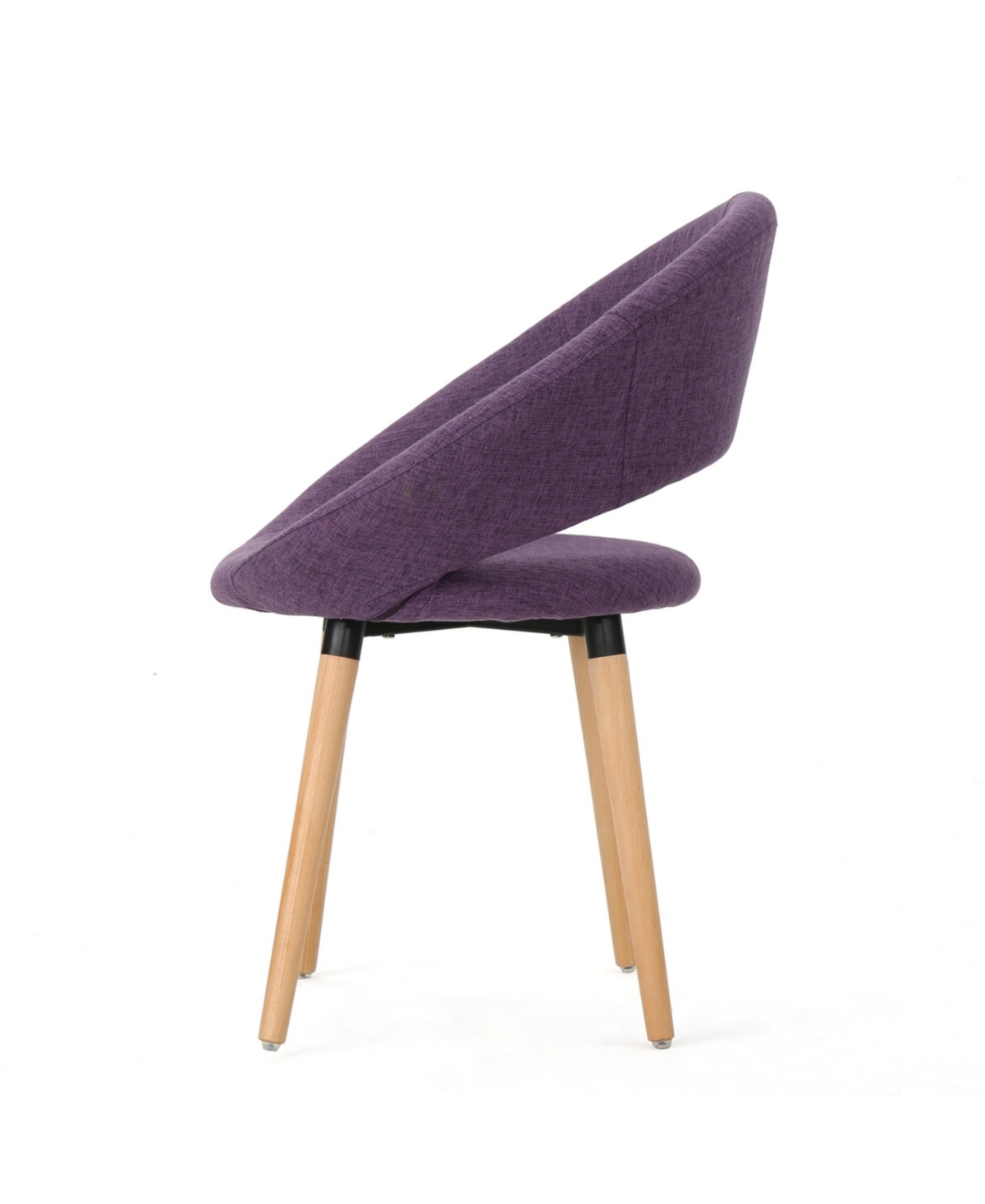 Noble House Keegan Muted Fabric Modern Dining Chair Set, 2 Piece In Purple