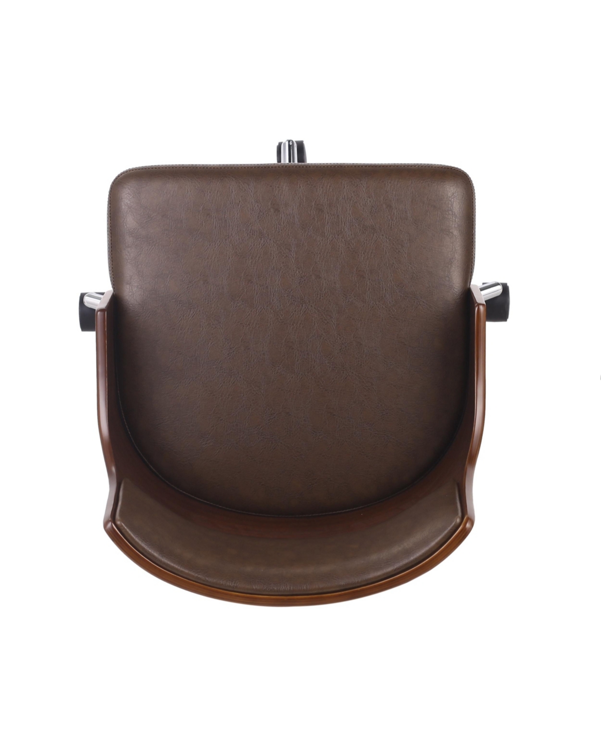Noble House Rhine Mid-century Modern Upholstered Swivel Office Chair In Dark Brown