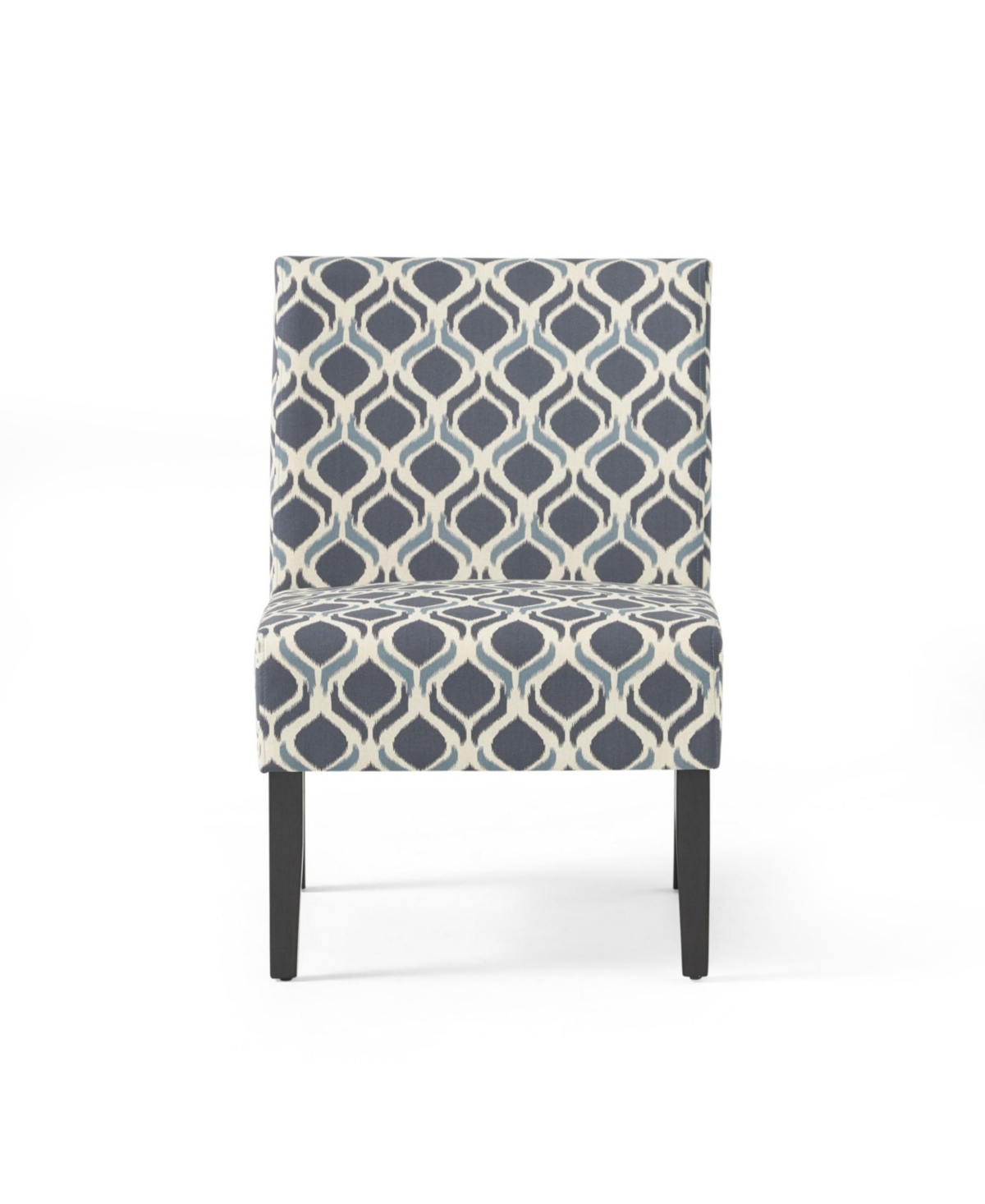 Noble House Kassi Contemporary Fabric Slipper Accent Chair In Blue