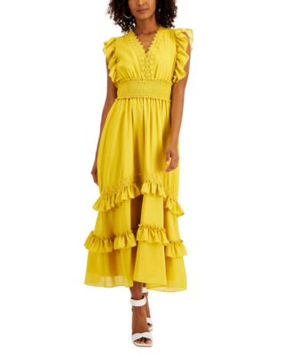 Tahari ASL - Women's Ruffled Georgette Dress