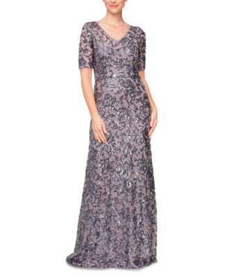 Alex Evenings Women's Sequined A-Line Dress - Macy's