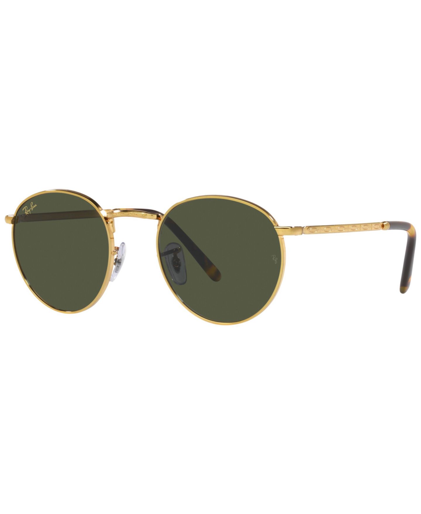 Солнцезащитные очки Ray-Ban New Round 50 унисекс, цвет: Золотой — фото 1