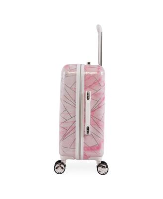 bebe luggage pink marble