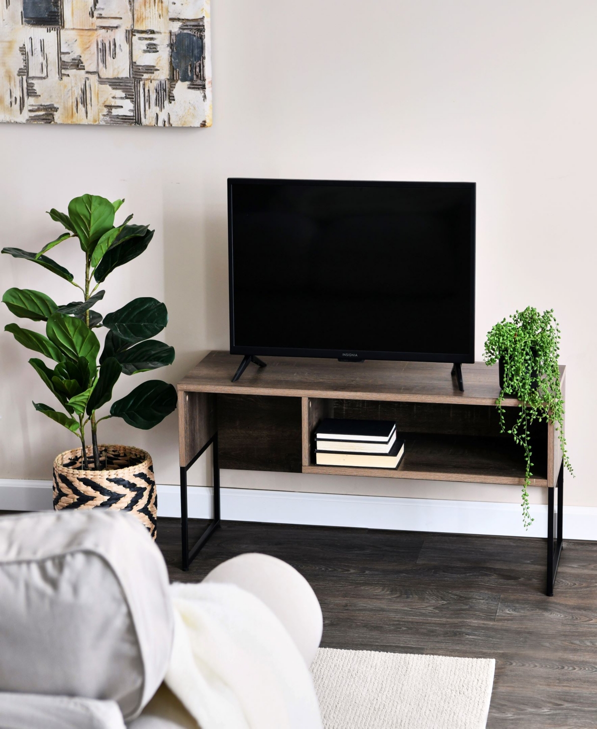 Shop Household Essentials Wrap Modern Television Stand In Ashwood