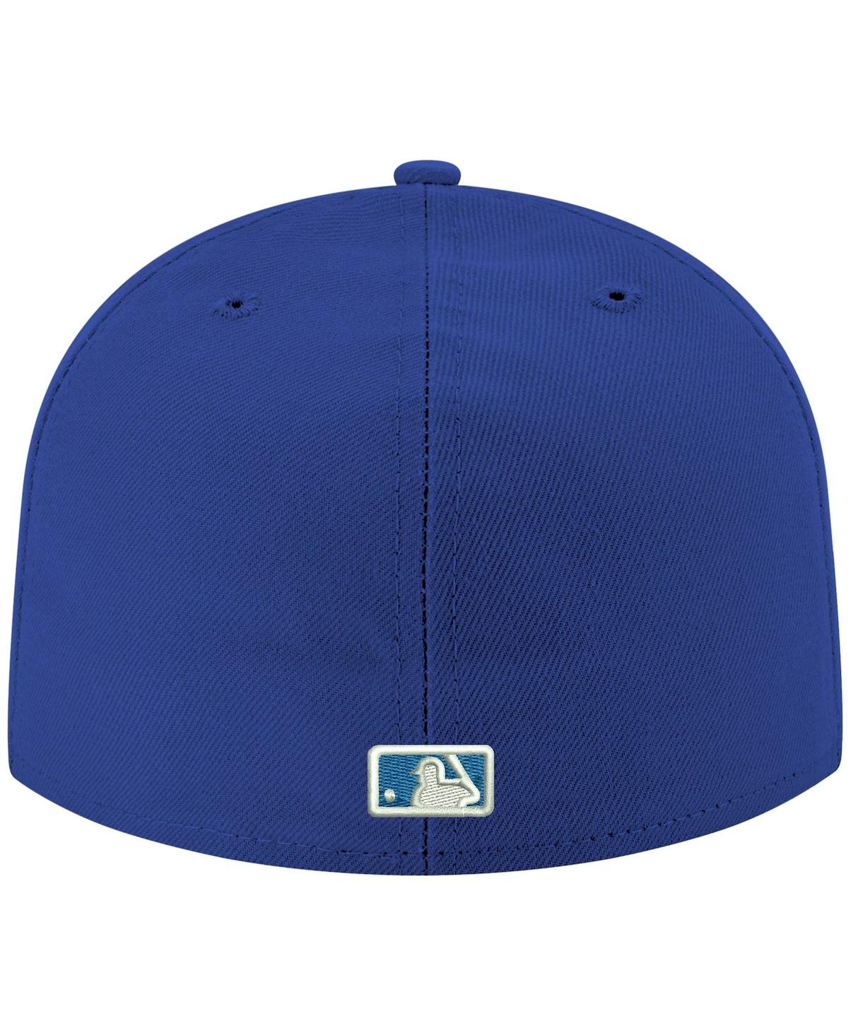 Shop New Era Men's  Royal Los Angeles Angels Logo White 59fifty Fitted Hat