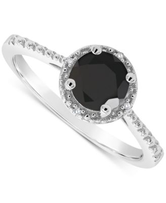 Cultured Freshwater Pearl & Diamond Accent Ring in Sterling Silver (Also in Onyx, Turquoise, & Labradorite )