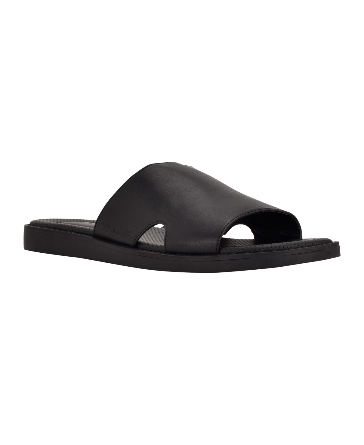 Calvin Klein Men's Ethan Slip-on Slide Sandals Men's Shoes In Black ...
