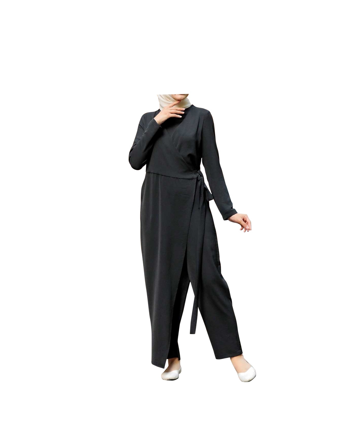 Urban Modesty Women's Side Knot Jumpsuit In Black