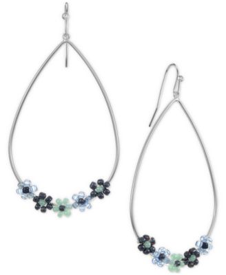 Style & Co - Beaded Flower Pear Drop Earrings